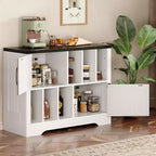 Meuble de rangement pour disques vinyles en bois de ferme avec portes de grange et rangement pour vinyles, support de platine vinyle moderne du milieu du siècle pour salon