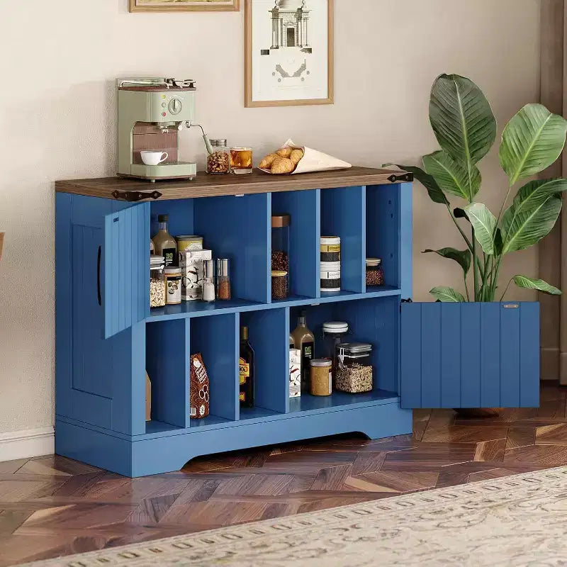 Meuble de rangement pour disques vinyles en bois de ferme avec portes de grange et rangement pour vinyles, support de platine vinyle moderne du milieu du siècle pour salon