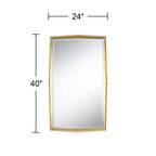 Miroir Mural Biseauté Uttermost Saratoga 24x40 avec Cadre Doré Chaud