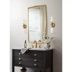 Miroir Mural Biseauté Uttermost Saratoga 24x40 avec Cadre Doré Chaud