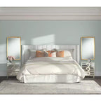 Miroir Mural Biseauté Uttermost Saratoga 24x40 avec Cadre Doré Chaud