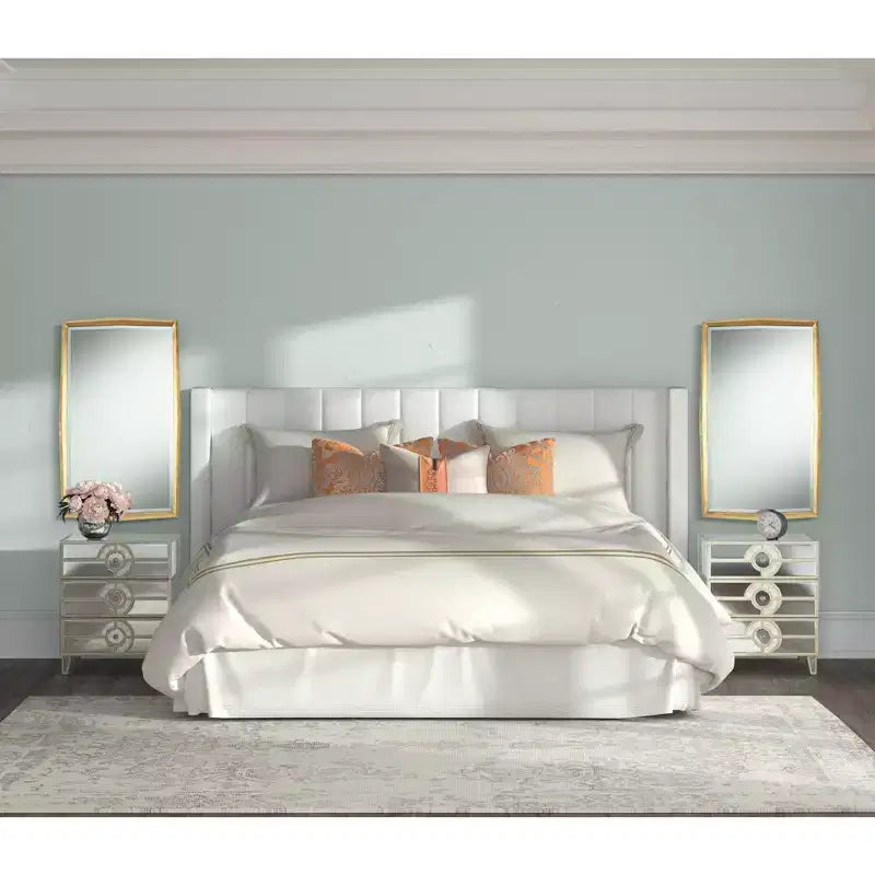 Miroir Mural Biseauté Uttermost Saratoga 24x40 avec Cadre Doré Chaud