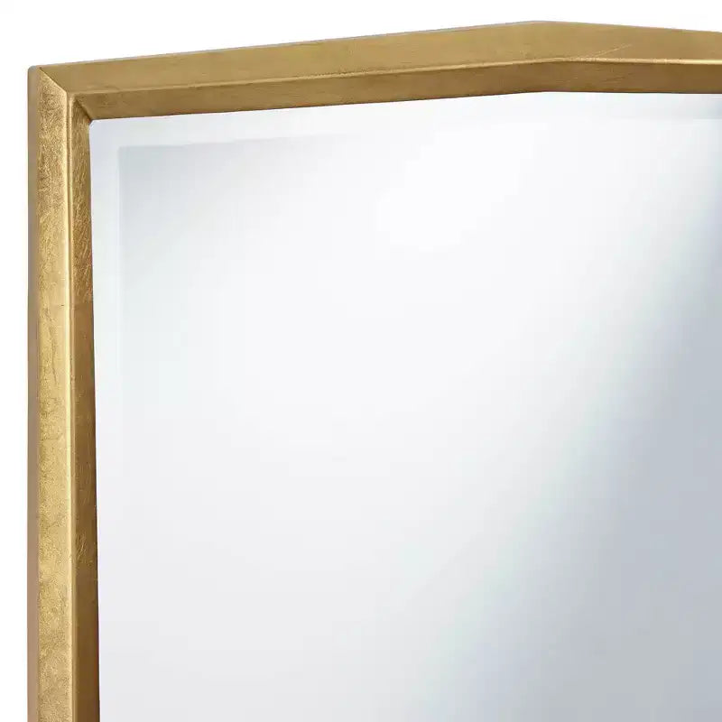 Miroir Mural Biseauté Uttermost Saratoga 24x40 avec Cadre Doré Chaud