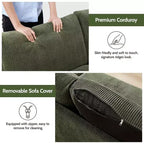 Dyonery Canapé deux places 68, Canapé moderne du milieu du siècle avec coussin à ressorts, cadre en bois massif, assemblage sans outils
