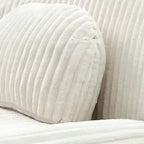 Canapé Lounge AEELLEEA Beige 102x91x75cm, Doux et Confortable en Peluche, Chaise Longue en Éponge pour Salon ou Chambre à Coucher