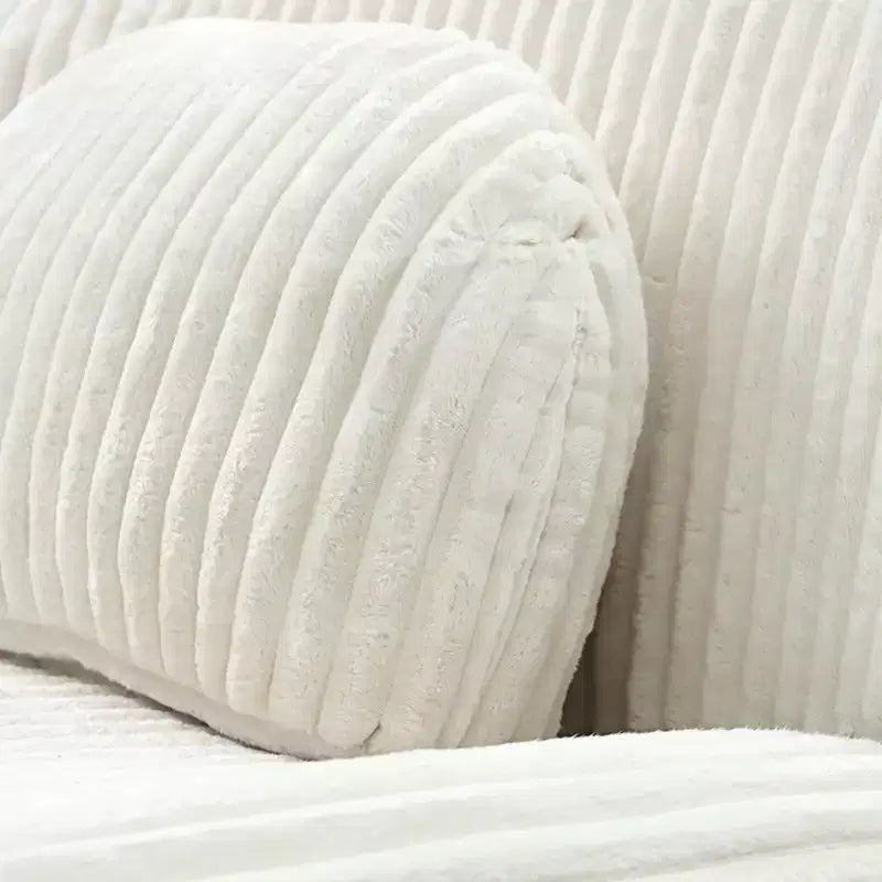Canapé Lounge AEELLEEA Beige 102x91x75cm, Doux et Confortable en Peluche, Chaise Longue en Éponge pour Salon ou Chambre à Coucher