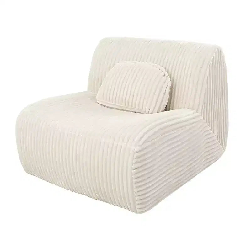 Canapé Lounge AEELLEEA Beige 102x91x75cm, Doux et Confortable en Peluche, Chaise Longue en Éponge pour Salon ou Chambre à Coucher