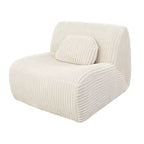 Canapé Lounge AEELLEEA Beige 102x91x75cm, Doux et Confortable en Peluche, Chaise Longue en Éponge pour Salon ou Chambre à Coucher