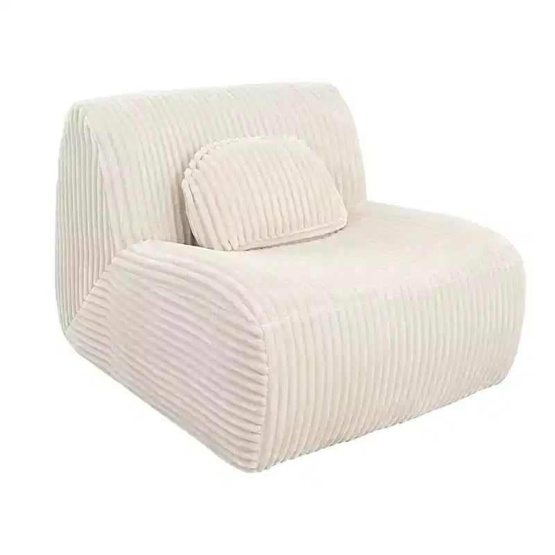 Canapé Lounge AEELLEEA Beige 102x91x75cm, Doux et Confortable en Peluche, Chaise Longue en Éponge pour Salon ou Chambre à Coucher