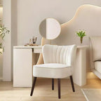 Ensemble de 2 fauteuils d'appoint modernes en velours, chaise de salon rembourrée douce avec pieds en bois, fauteuil de salon confortable sans accoudoirs pour salon/maquillage