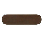 JVNOXK Console d'entrée avec plateau ovale et 2 tiroirs, finition grain de bois naturel cannelé, adaptée au salon, brun expresso