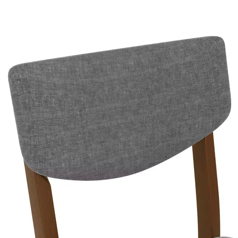 Chaise de salle à manger GDFStudio Dalton en bois 4 pièces avec coussin rembourré gris