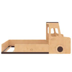JVNOXK Lit superposé amusant en forme de voiture pour enfants avec tiroirs de rangement, fenêtres et bureau fabriqué à partir de matériaux naturels de première qualité Naturel