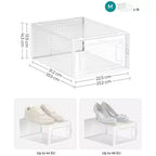 SONGMICS Lot de 18 boîtes à chaussures, organisateurs de rangement pour chaussures, boîtes en plastique transparent empilables