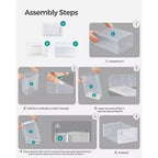 SONGMICS Lot de 18 boîtes à chaussures, organisateurs de rangement pour chaussures, boîtes en plastique transparent empilables