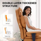 Fauteuil de bureau ergonomique avec repose-pieds réglable et haut dossier, design confortable en cuir, parfait pour la maison ou le bureau