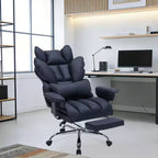 Ergonomic Executive Office Chair with Adjustable Footrest & High Back Support  Comfortable Leather Design, Perfect for Home or Office