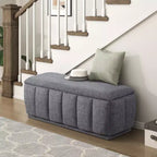 GDFStudio Oliver Modern Fabric Upholstered Storage Bench Cushioned Seat