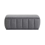 Banc de rangement GDFStudio Oliver moderne en tissu avec siège capitonné