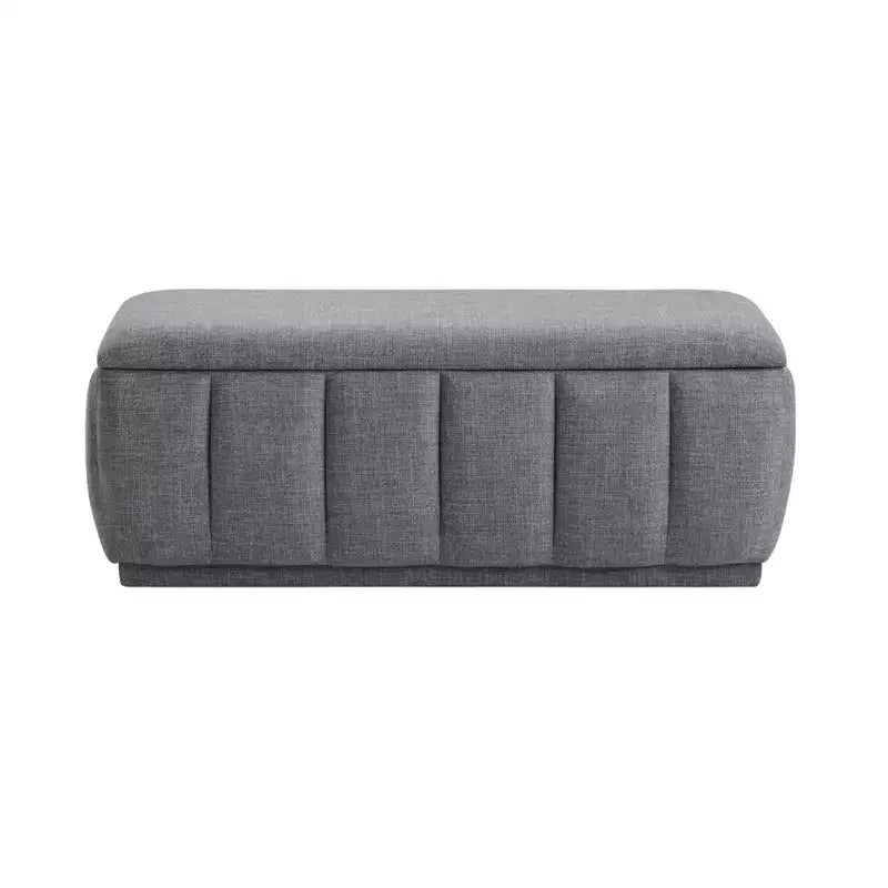 Banc de rangement GDFStudio Oliver moderne en tissu avec siège capitonné