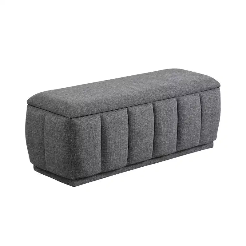 Banc de rangement GDFStudio Oliver moderne en tissu avec siège capitonné
