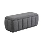 Banc de rangement GDFStudio Oliver moderne en tissu avec siège capitonné