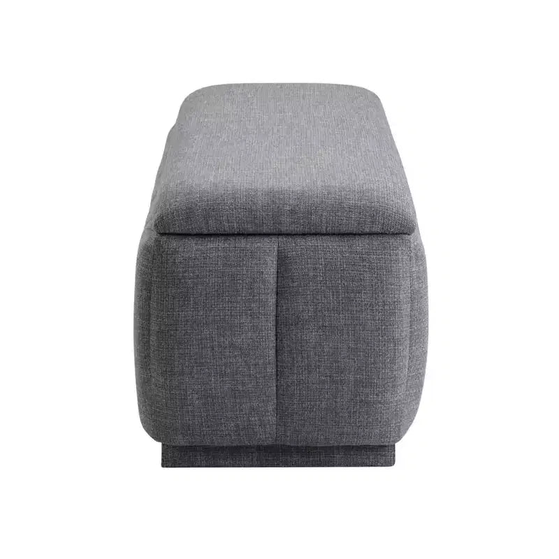 Banc de rangement GDFStudio Oliver moderne en tissu avec siège capitonné