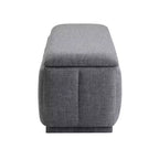 Banc de rangement GDFStudio Oliver moderne en tissu avec siège capitonné