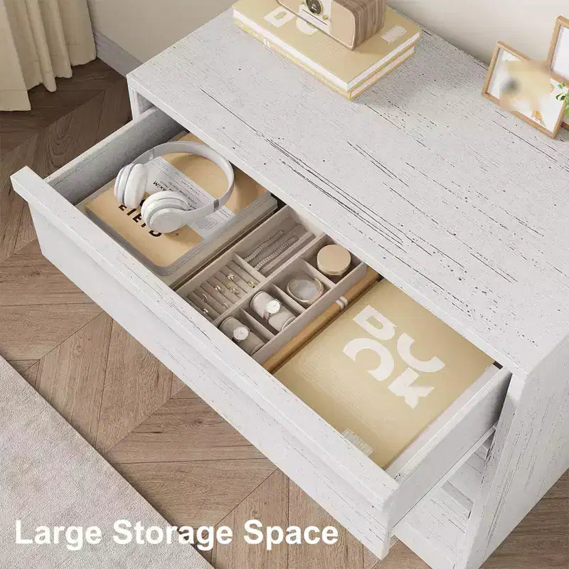Commode à 3 tiroirs pour chambre à coucher, commode en bois de 29,5 po de large, petite table de chevet moderne pour chambre à coucher, salon, marron