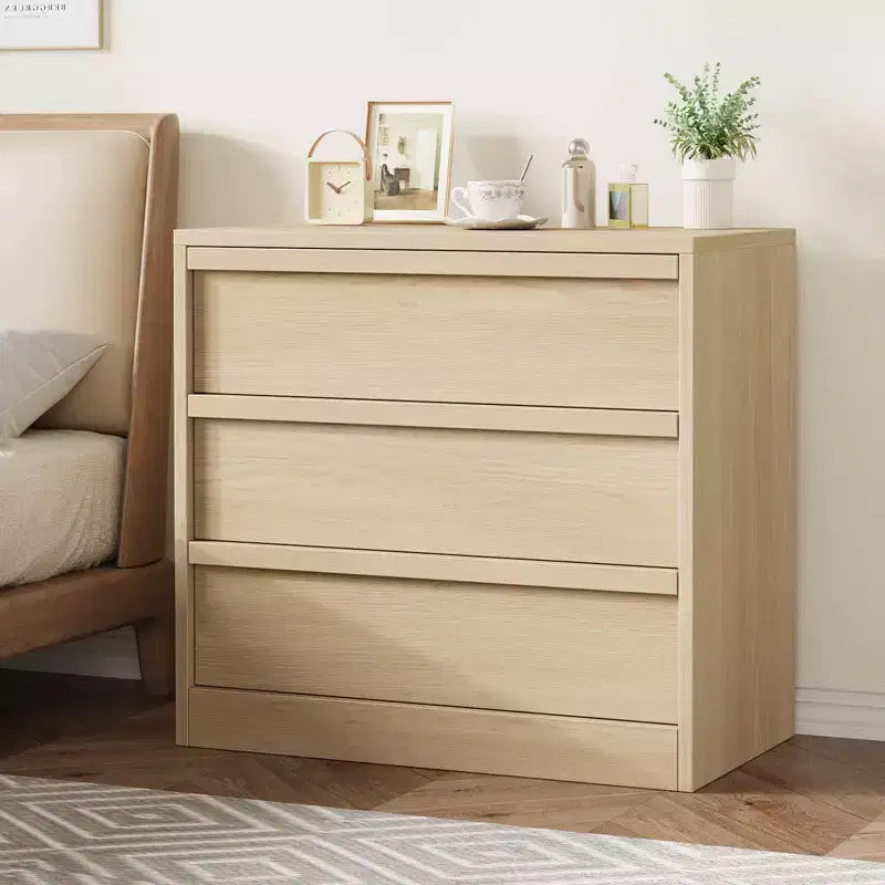 3 Drawer Dresser for Bedroom, 29.5W Wooden Chest of Drawers, Small Modern Nightstand & Bedside End Table for Bedroom, Living Room, Brown