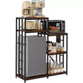 6-Tier Adjustable Storage Shelf, Kitchen Bakers Rack with Storage, Free Standing Shelf