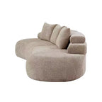 Christopher Knight Home Fiorella 122 Canapé sectionnel moderne incurvé 4 places avec 3 coussins