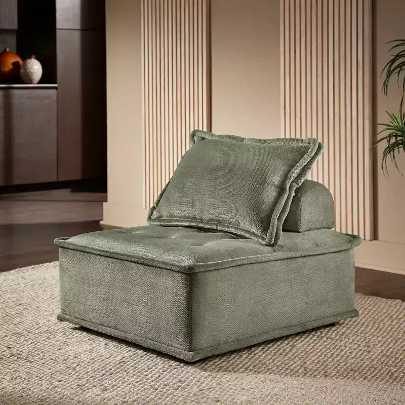 Fauteuil d'appoint modulaire capitonné Ojai Velvet - iNSPIRE Q