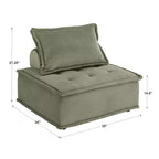 Fauteuil d'appoint modulaire capitonné Ojai Velvet - iNSPIRE Q