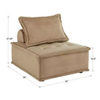 Fauteuil d'appoint modulaire capitonné Ojai Velvet - iNSPIRE Q