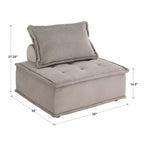 Fauteuil d'appoint modulaire capitonné Ojai Velvet - iNSPIRE Q