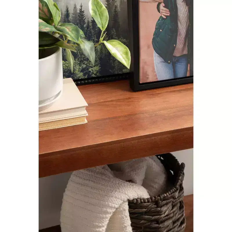 Console en bois Kate and Laurel Talcott, 36x14x33, Noyer brun