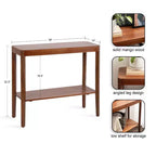 Console en bois Kate and Laurel Talcott, 36x14x33, Noyer brun