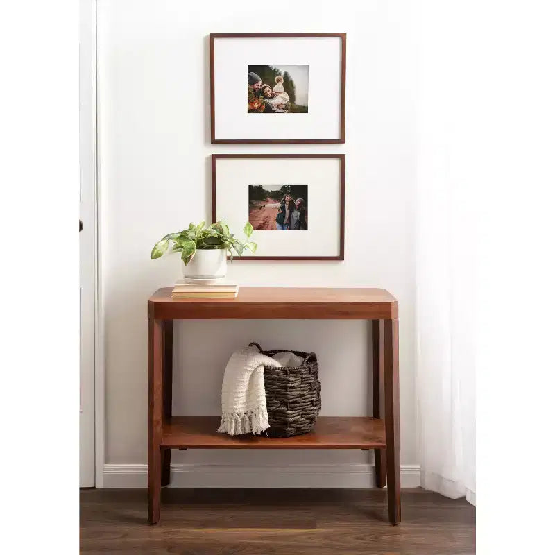 Console en bois Kate and Laurel Talcott, 36x14x33, Noyer brun