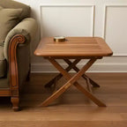 HomeRoots Table d'appoint rectangulaire 18 po en bois massif brun
