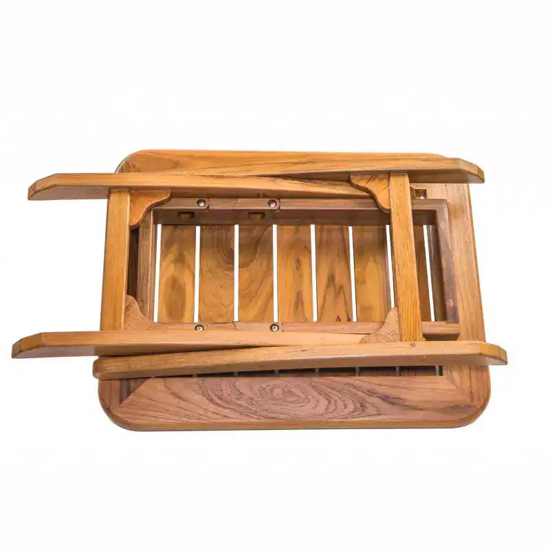 HomeRoots Table d'appoint rectangulaire 18 po en bois massif brun