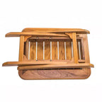 HomeRoots Table d'appoint rectangulaire 18 po en bois massif brun