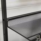 VIYET 24 Range-chaussures en métal réglable noir à 3 niveaux, organiseur de rangement autoportant avec 4 embouts antidérapants pour entrée, porte d'entrée
