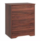 Commode Haute en Bois à 3 Tiroirs, Placard Moderne avec Rangement Profond, Commode Spacieuse avec Plateau Large, Idéale pour Chambre à Coucher ou Salon