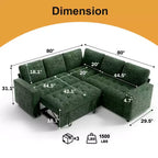Canapé convertible 5 places Dyonery, canapé modulable, Chenille de haute qualité, avec espace de rangement dissimulé