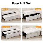 Canapé convertible 5 places Dyonery, canapé modulable, Chenille de haute qualité, avec espace de rangement dissimulé