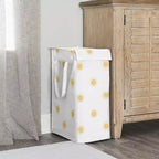 Sweet Jojo Designs - Panier à Linge Pliable avec Poignées pour Garçon, Fille, Unisexe/Neutre, Motif Soleil Bohème Jaune et Blanc