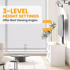 Meuble TV avec support et 4 tiroirs de rangement pour téléviseurs de 32/45/55/65/75/80 pouces, meuble de divertissement pour chambre à coucher, salon, table de console média en bois