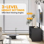 Meuble TV avec support et 4 tiroirs de rangement pour téléviseurs de 32/45/55/65/75/80 pouces, meuble de divertissement pour chambre à coucher, salon, table de console média en bois