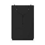 Buffet Hitow surdimensionné noir avec rangement pour vin et cuisine, portes coulissantes en verre, spots LED, grand garde-manger pour salle à manger
